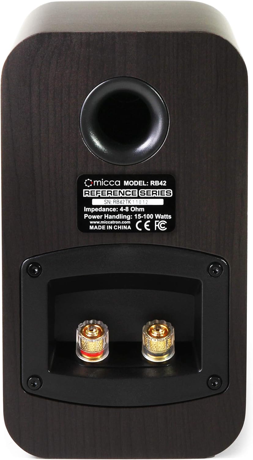 Dark Walnut Bookshelf Speaker with 4-Inch Woofer and Silk Tweeter V931768