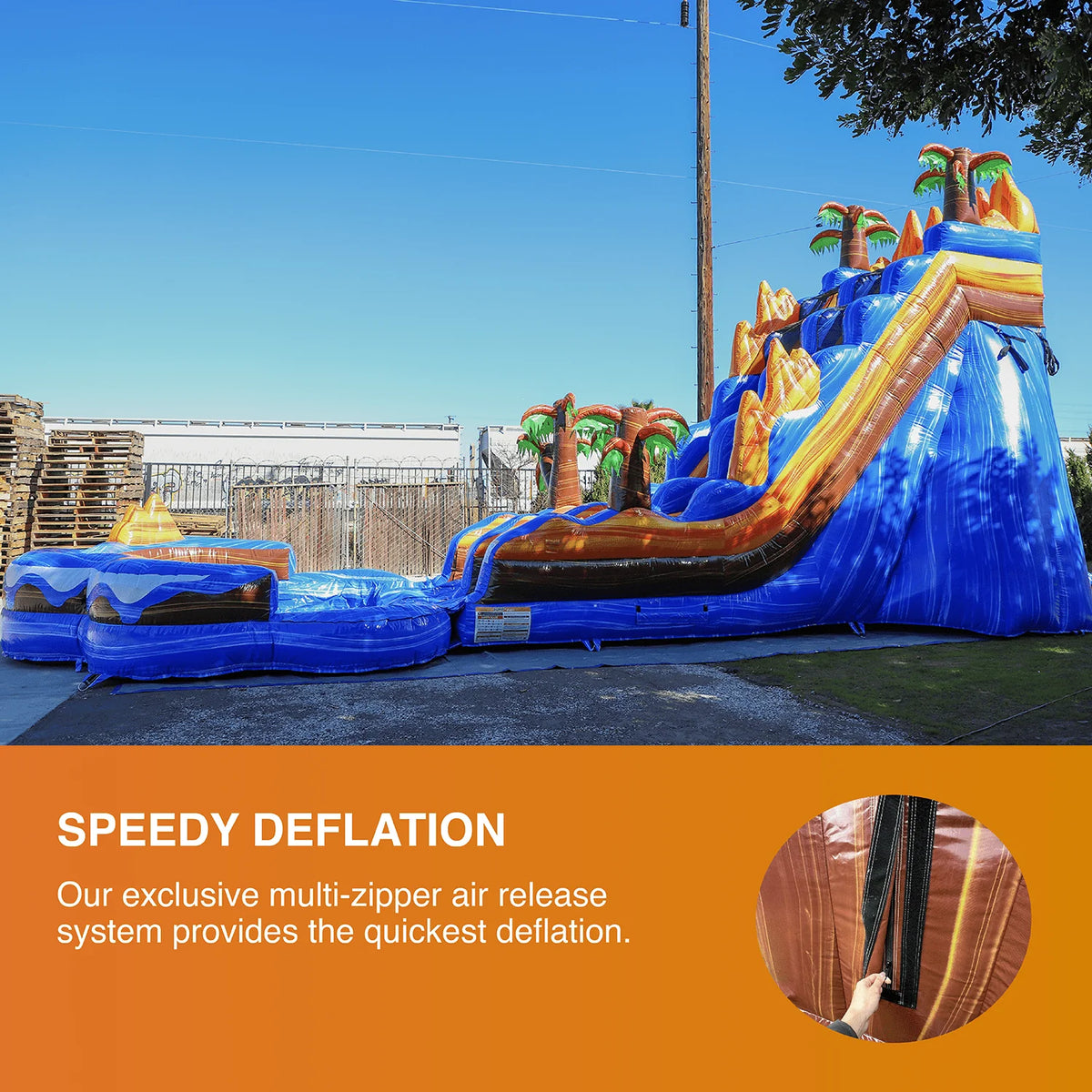 19' Inflatable Water Slide with Detachable Pool M848