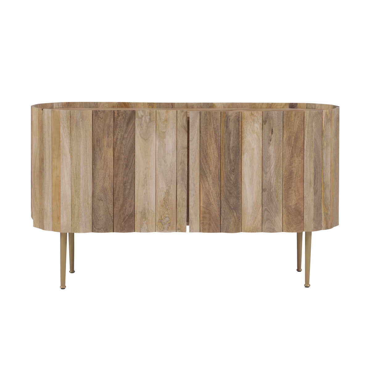 Wood and Iron Console Table with Shelves I6194