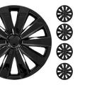 16 Wheel Covers Hubcaps 4Pcs Black Y417187