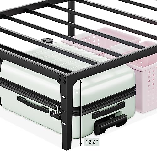 Twin Metal Low Profile Bed Frame with Steel Slats Support E83075