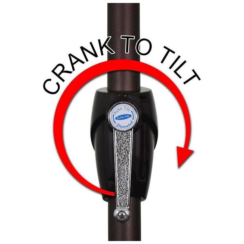 9 ft Aluminum Tilt Crank Lift Patio Umbrella G311