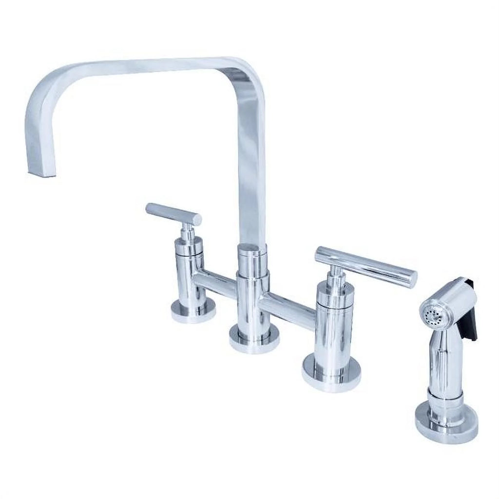 2-Handle Kitchen Faucet with Side Sprayer Polished Chrome X525