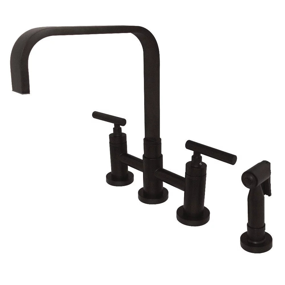2-Handle Kitchen Faucet with Side Sprayer Polished Chrome X525