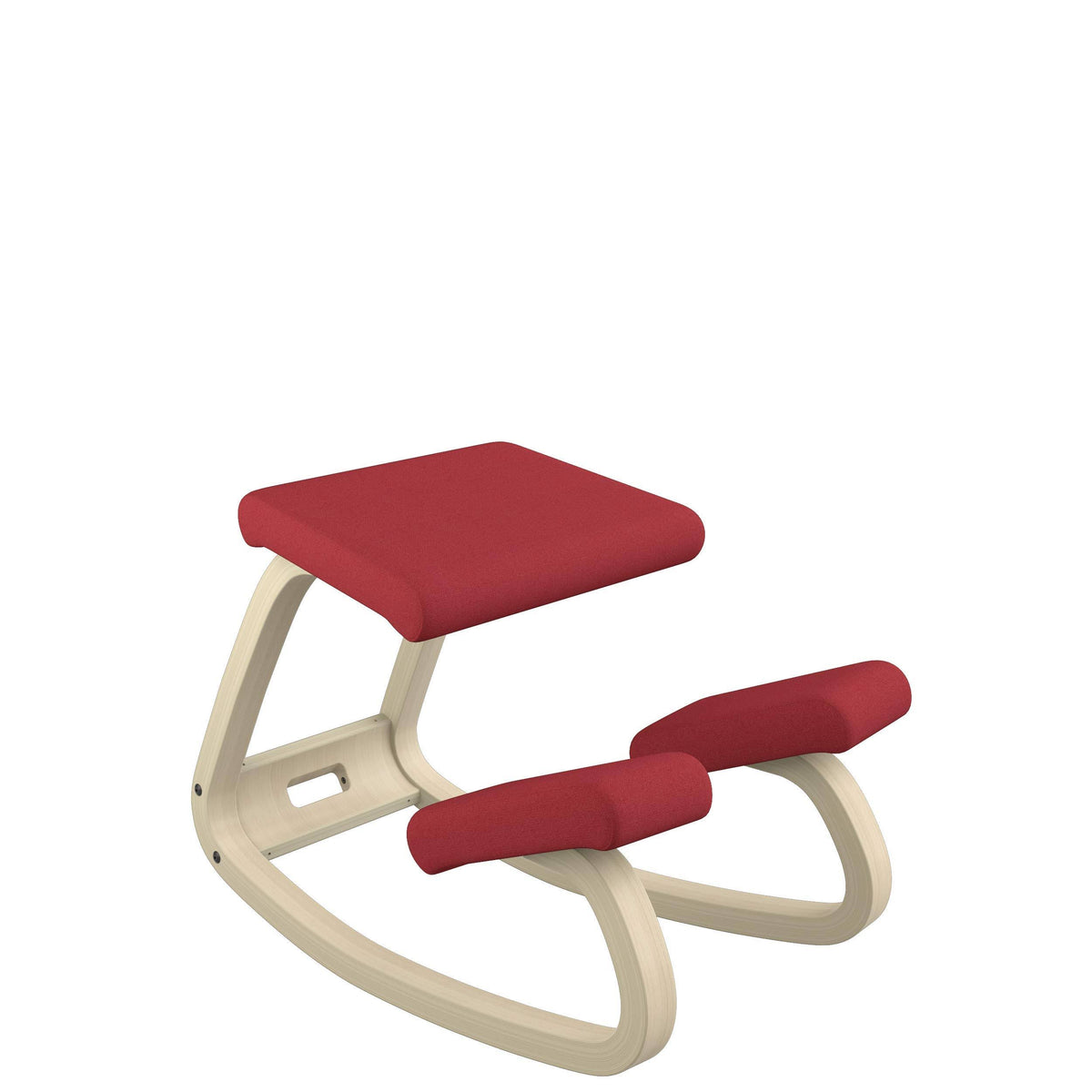 Red Revive Fabric Kneeling Chair with Natural Ash Base T357