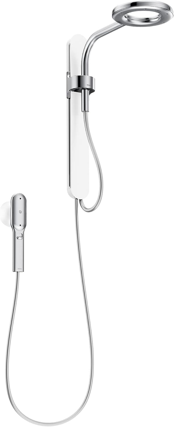 Matte Black Rainshower and Handshower with Magnetic Dock F3686