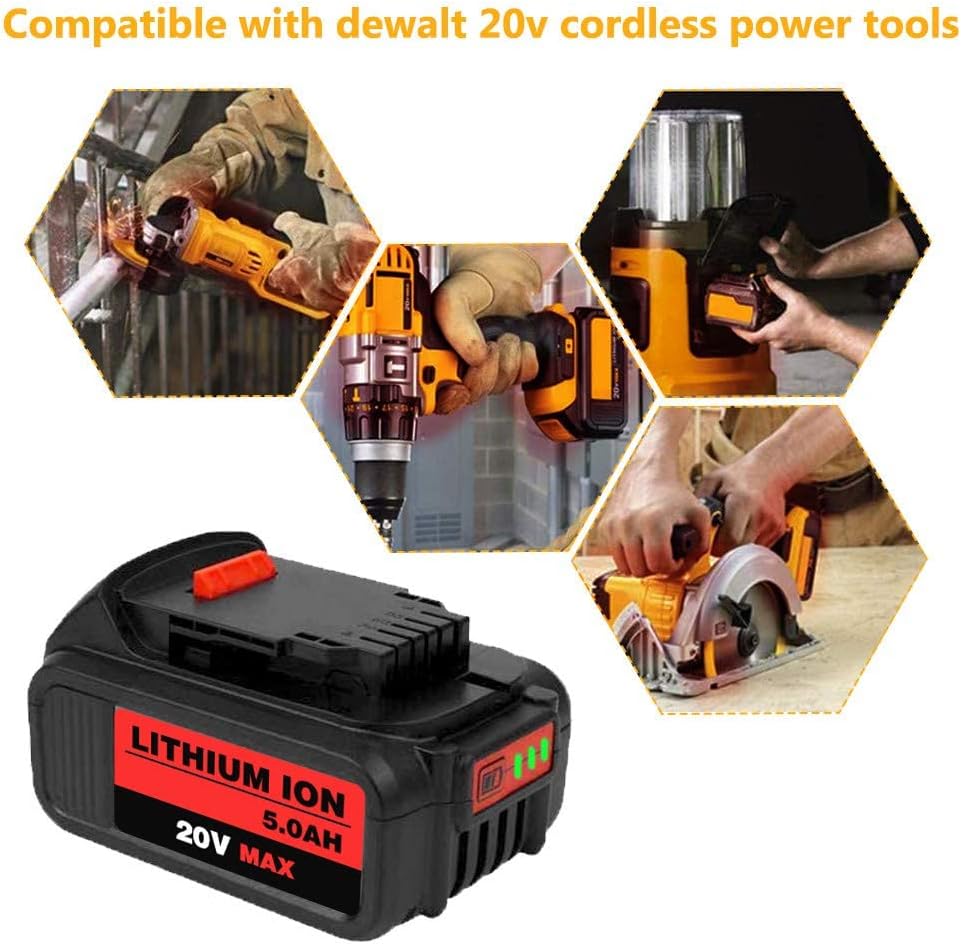 6Packs 20Volt 5.0Ah Lithium Battery T94547