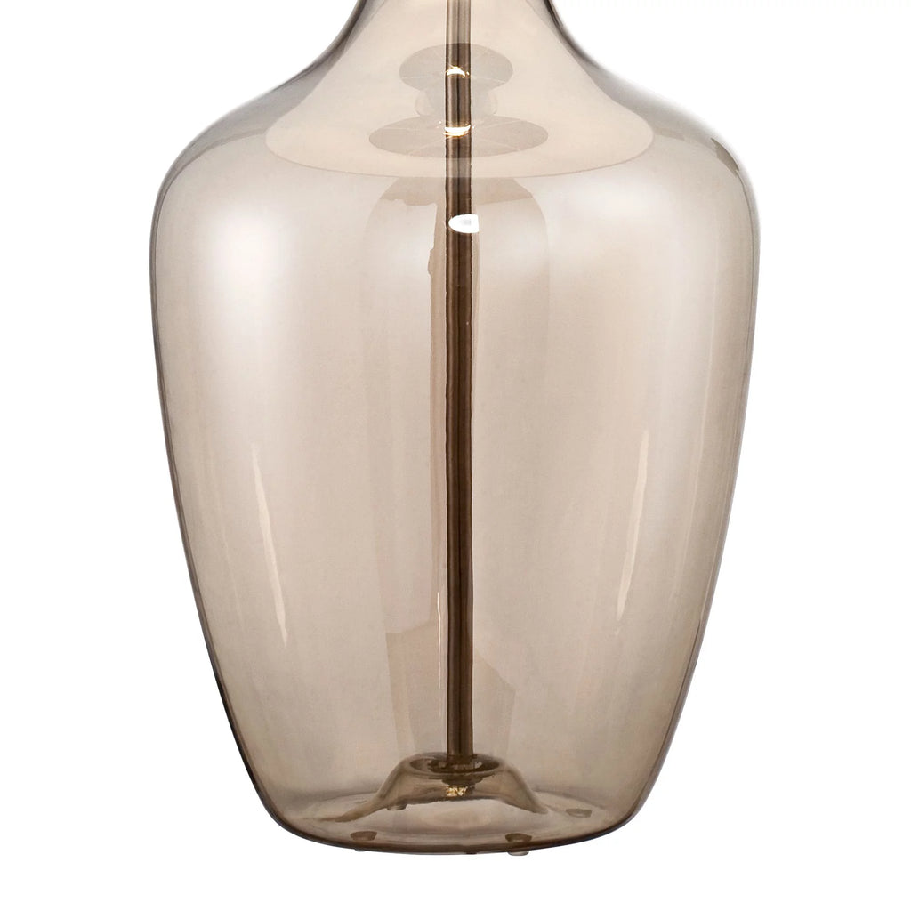 Glass Table Lamp with Off-White Shade P64002