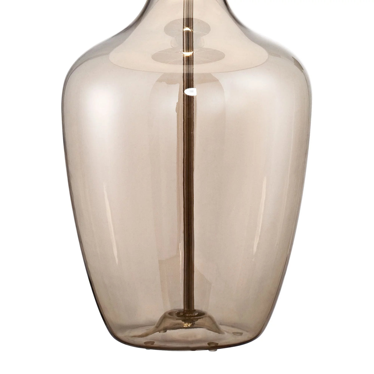 Glass Table Lamp with Off-White Shade P64002