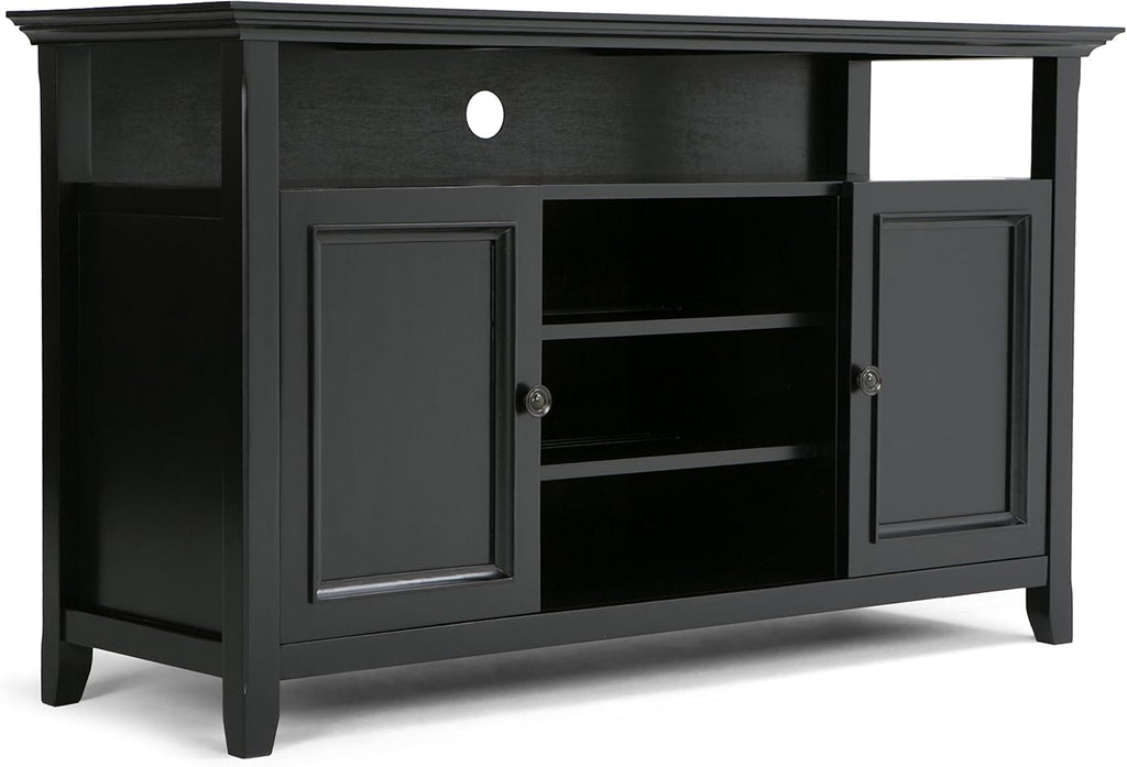 SOLID WOOD Universal TV Media Stand, 54 inch Wide, Medium Saddle Brown S4538