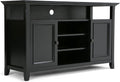 SOLID WOOD Universal TV Media Stand, 54 inch Wide, Medium Saddle Brown S4538