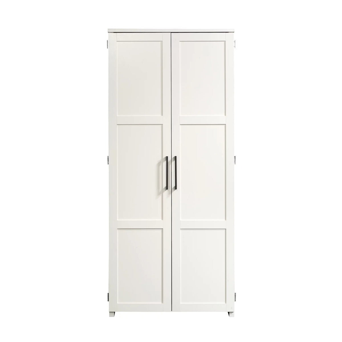 White 4-Shelf Wood Storage Cabinet U741