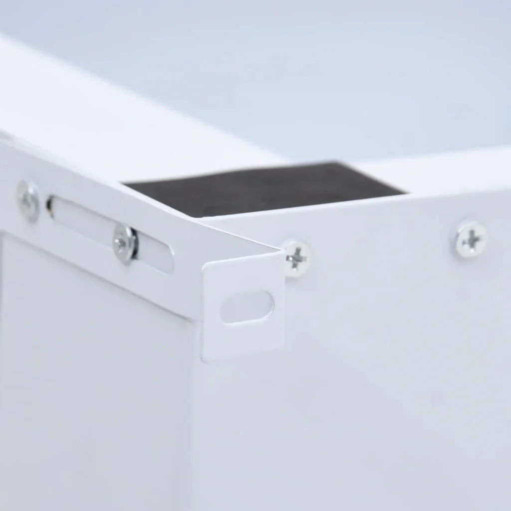 Washing and Drying Machine Pedestal with Pull-out Shelves White U750585