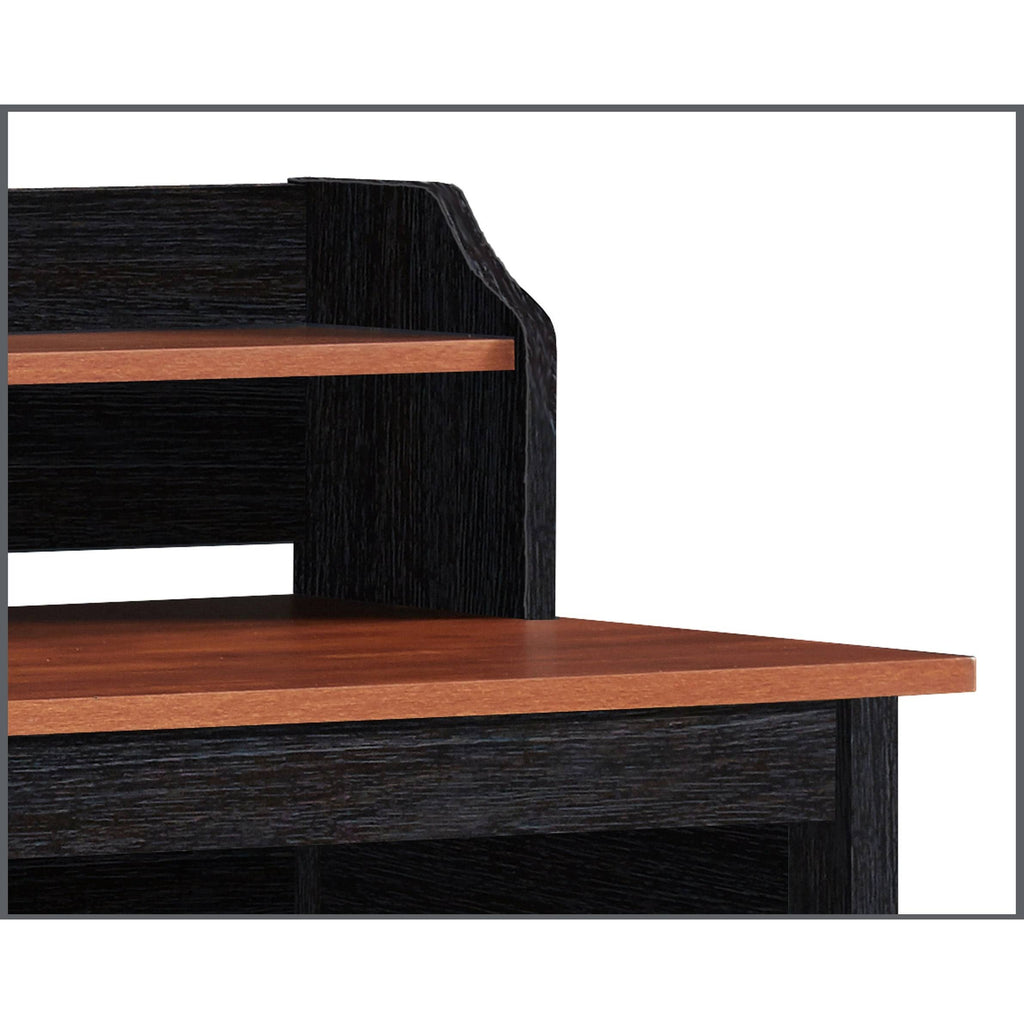 Gray Oak Writing Desk with Hutch O35275