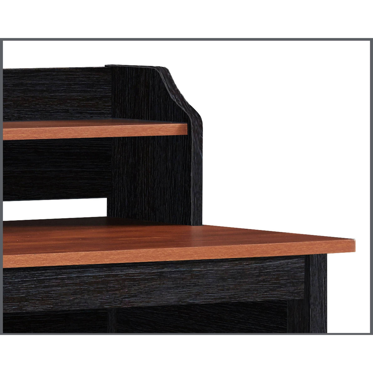 Gray Oak Writing Desk with Hutch O35275