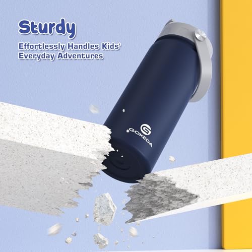 18oz Insulated Stainless Steel Kids Water Bottle with Stickers I3806