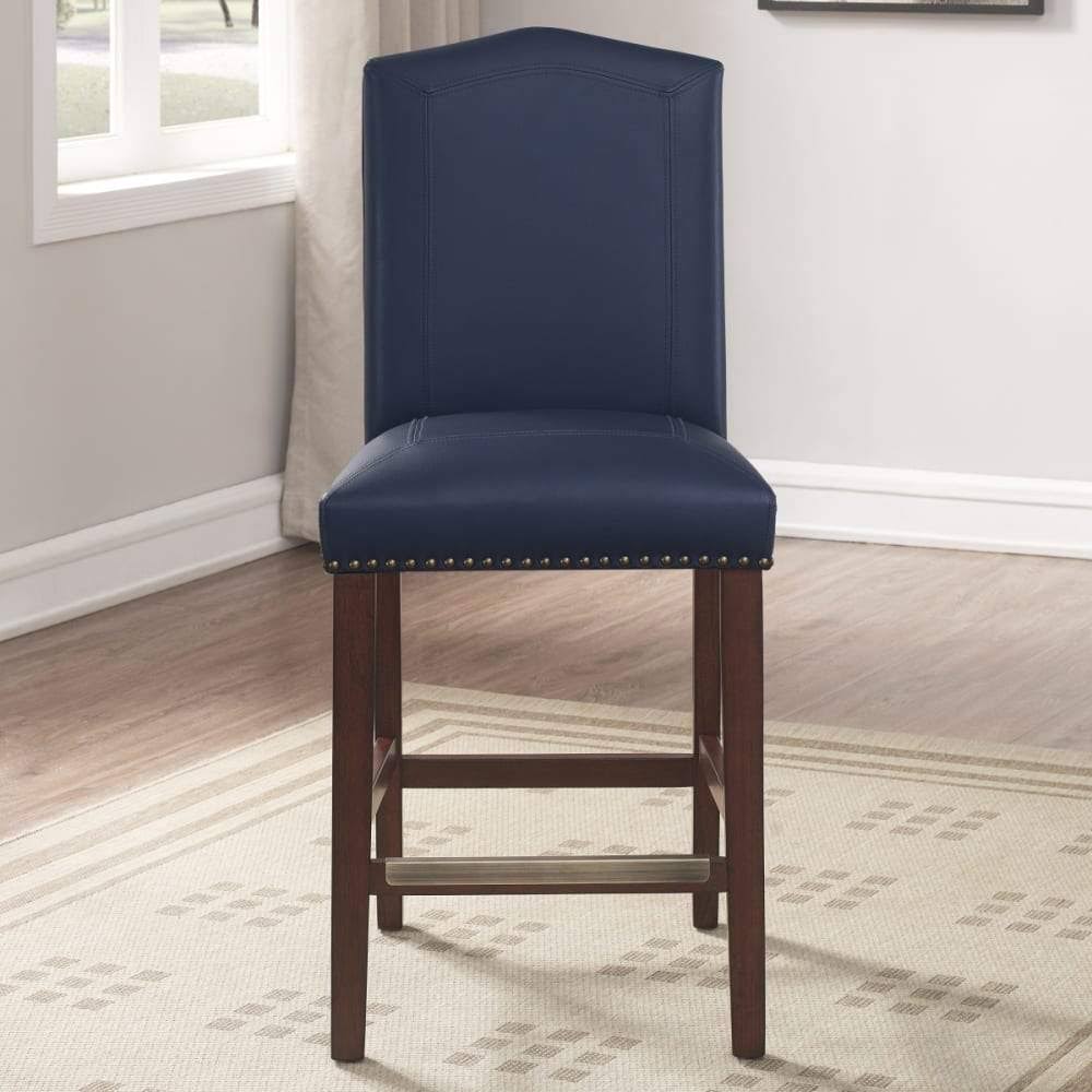 Brown Faux Leather Counter Stool V776