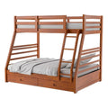 Oak Wood Twin over Full Bunk Bed N117458