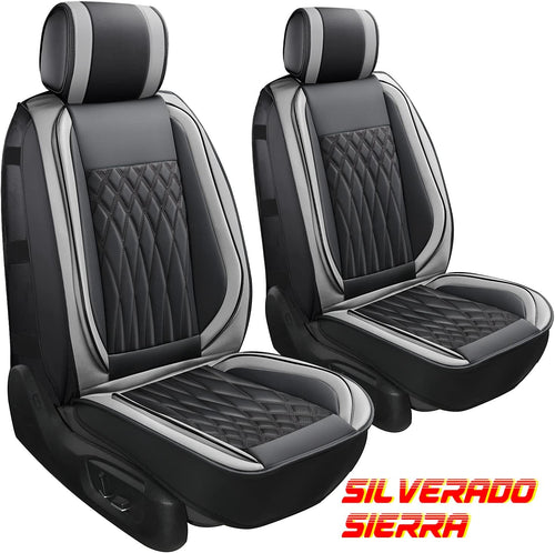 1 Pair Black Waterproof Leather Seat Covers E4511