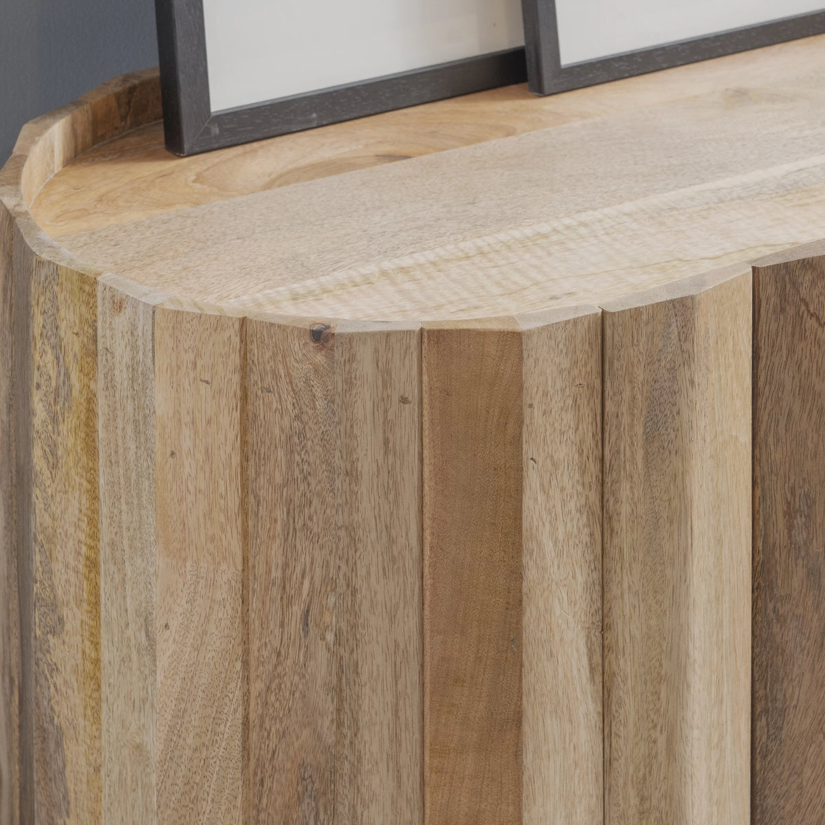 Wood and Iron Console Table with Shelves I6194