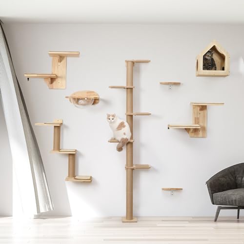 Cat Wall Shelves and Scratching Post N28757