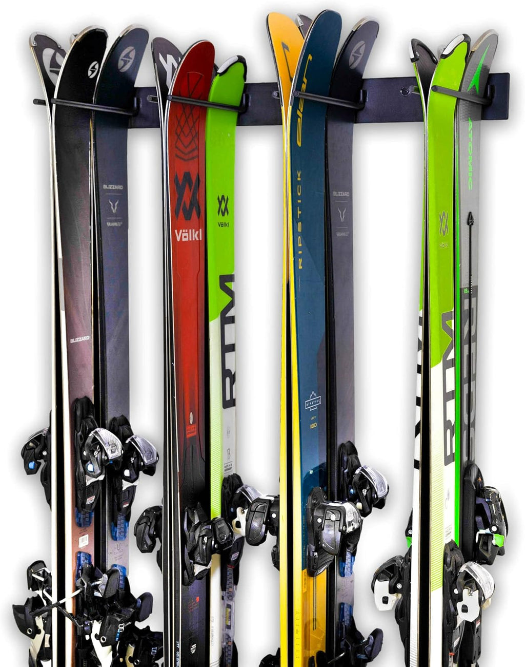 Ski Wall Storage Rack, Steel, Holds 8 Pairs, Pack of 2 L867693