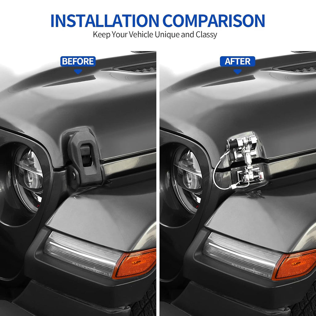 Aluminum Alloy Hood Latches Kit X878