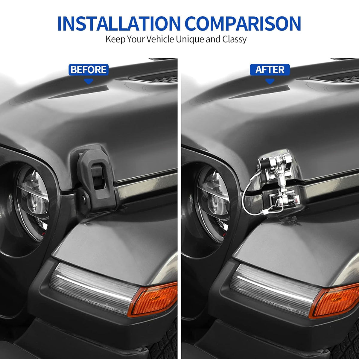 Aluminum Alloy Hood Latches Kit X878
