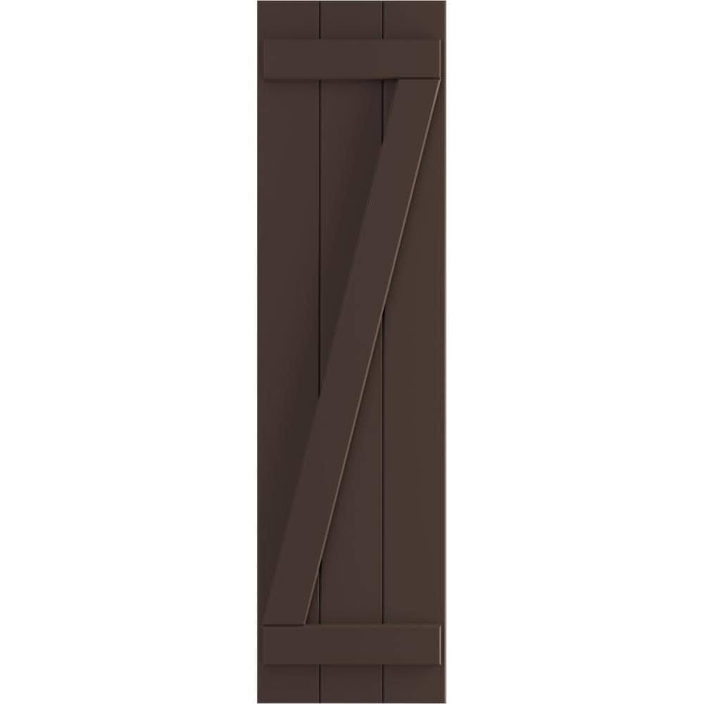 16 1/8x22W x 67x22H PVC Three Board Joined Board-n-Batten Shutters H353748