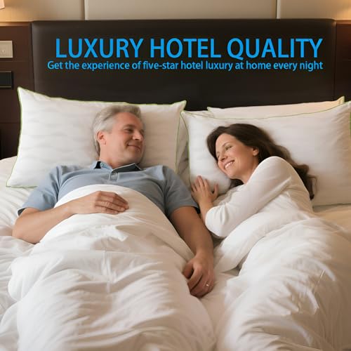 King Size Set of 2 Adjustable Bed Pillows with Zipper S46679
