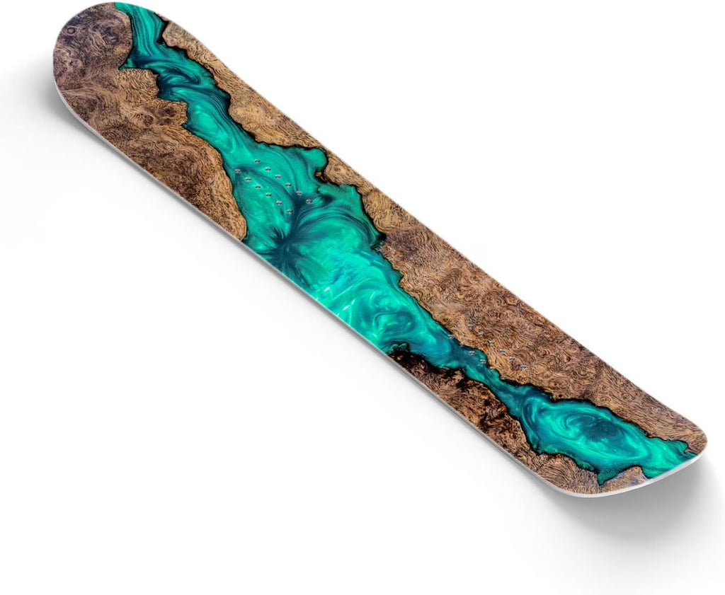 Aqua Resin Wood Snowboard Wrap Sticker Skin Cover S782649
