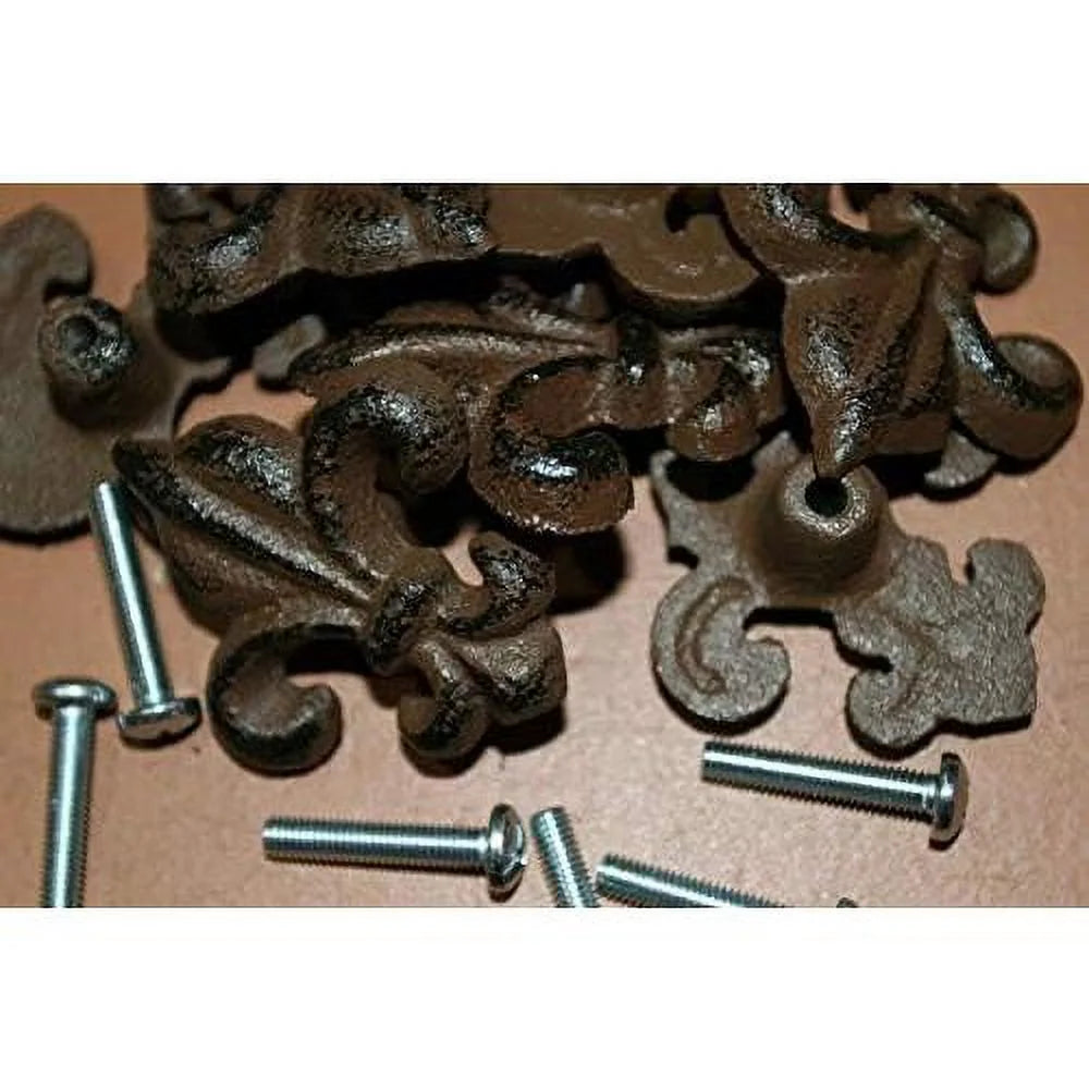 Cast Iron Fleur De Lis Cabinet Knobs, Pack Of 30 O64151