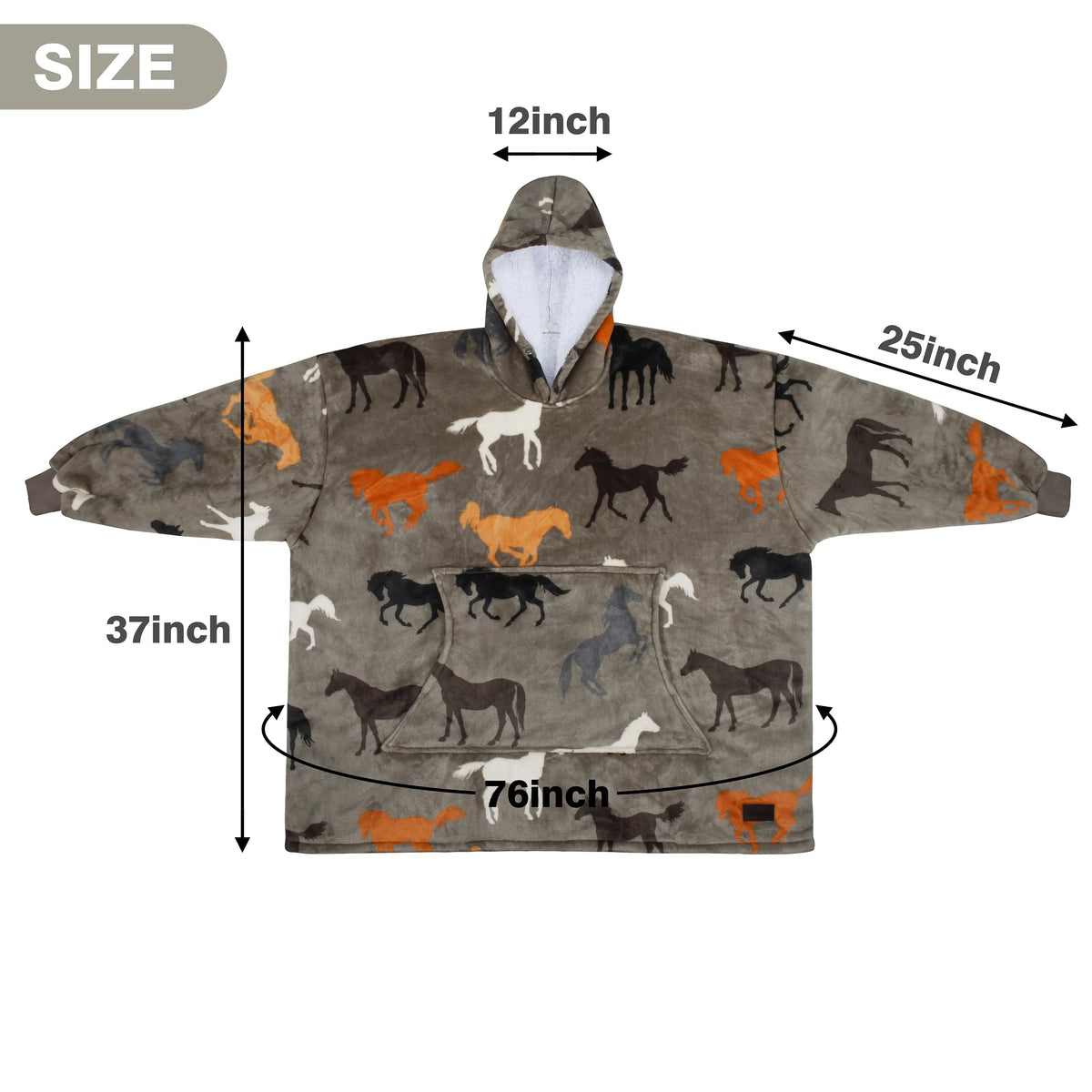 Oversized Sherpa Reversible Hoodie Y1417