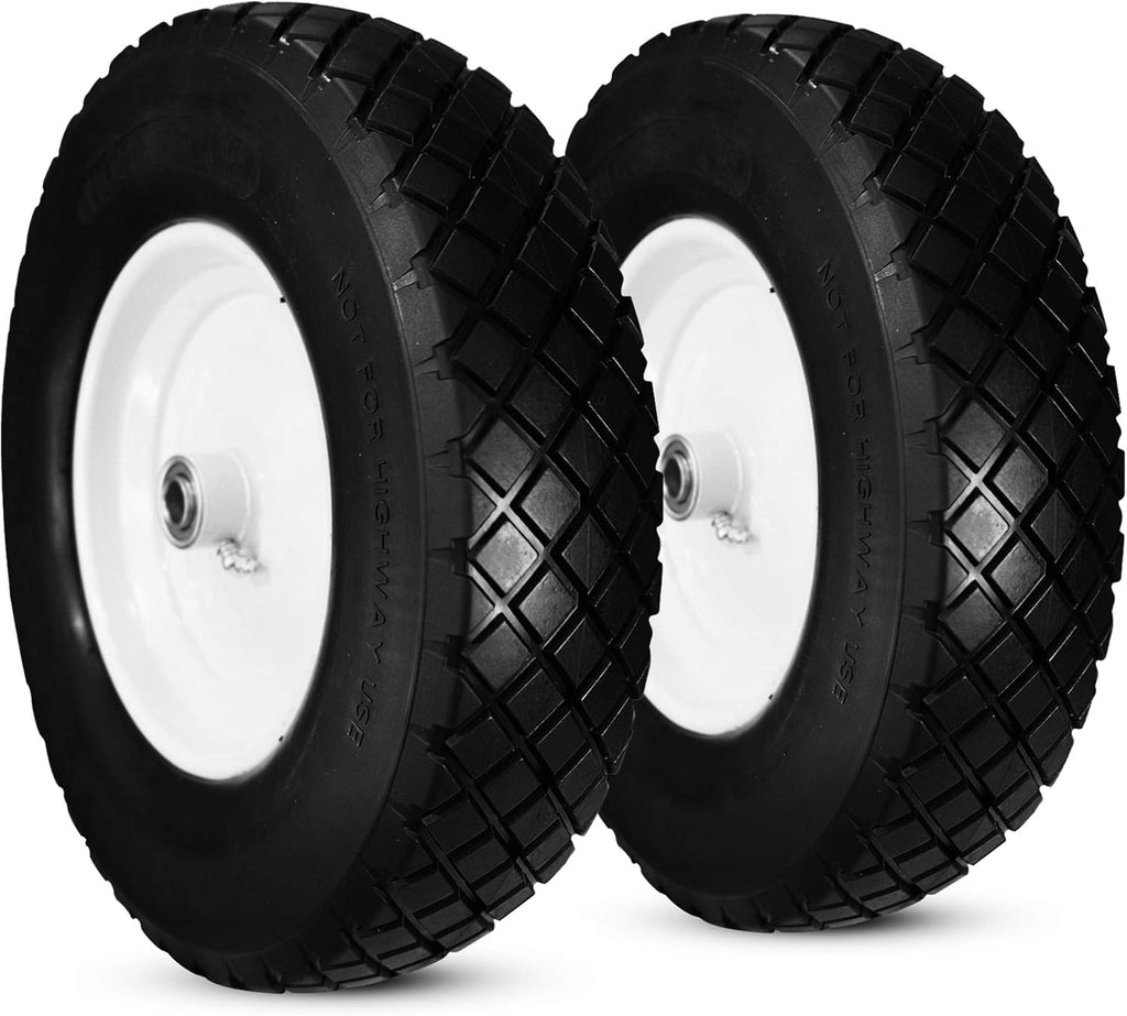 4.80/4.00-8 Flat-Free Tire Wheelbarrow Cart with Steel Rim R71432