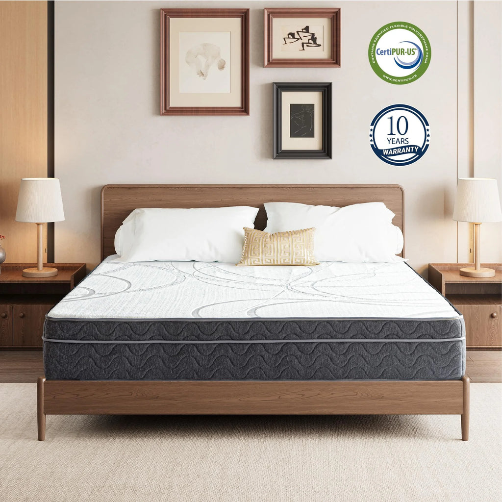 Full Size Gel Memory Foam Pocket Spring Hybrid Mattress I986