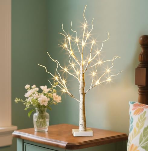 108 Led 8 Modes Lighted Birch Tree Y70122