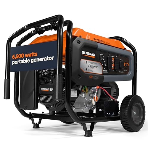 8,000-Watt Gas-Powered Portable Generator with Electric Start D65935