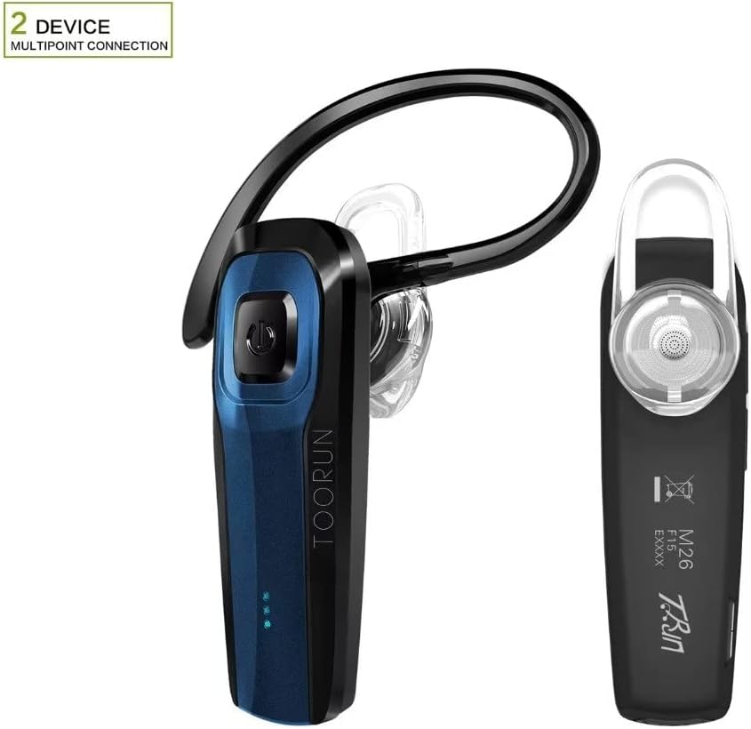 Blue Bluetooth Wireless Earpiece with Microphone F4559