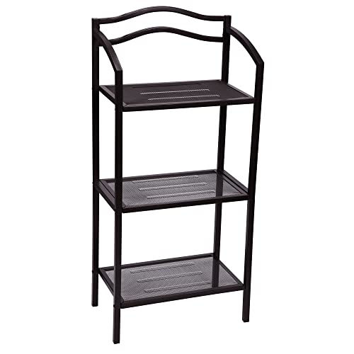White 3-Tier Metal Bathroom Storage Shelf E642582