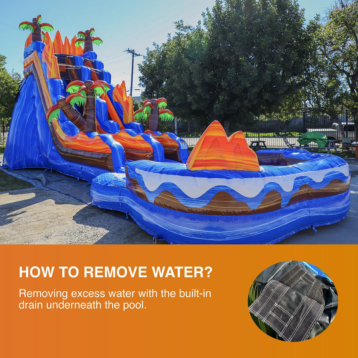 19' Inflatable Water Slide with Detachable Pool M848