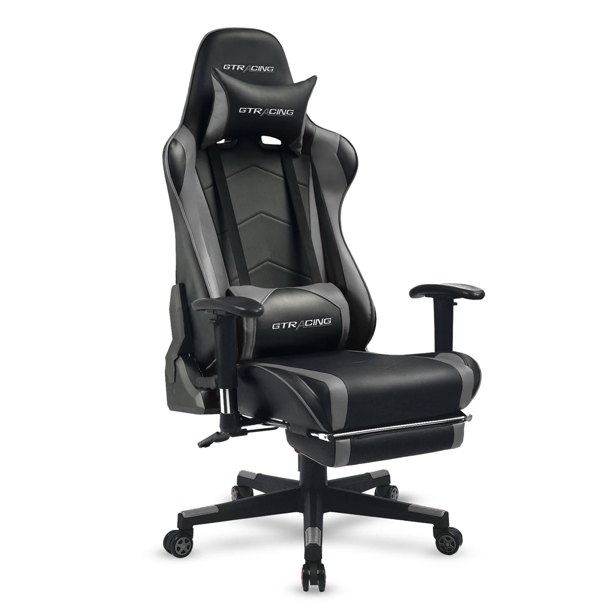 Red PU Leather Gaming Chair with Footrest Y117