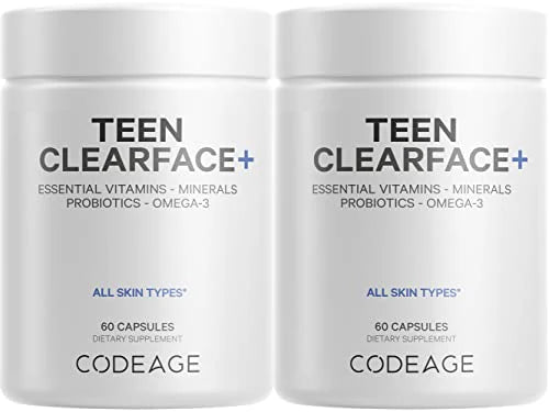 Vitamins A C D3 E Zinc Probiotics L-Lysine Omega-3 Supplement 2 Pack R129518