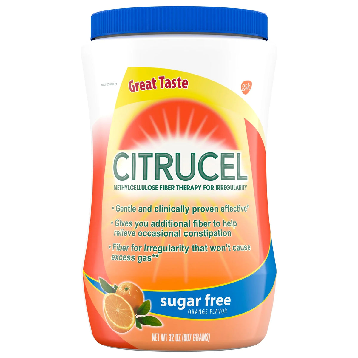 Sugar Free Fiber Powder Orange Flavor 32 Ounces M569188