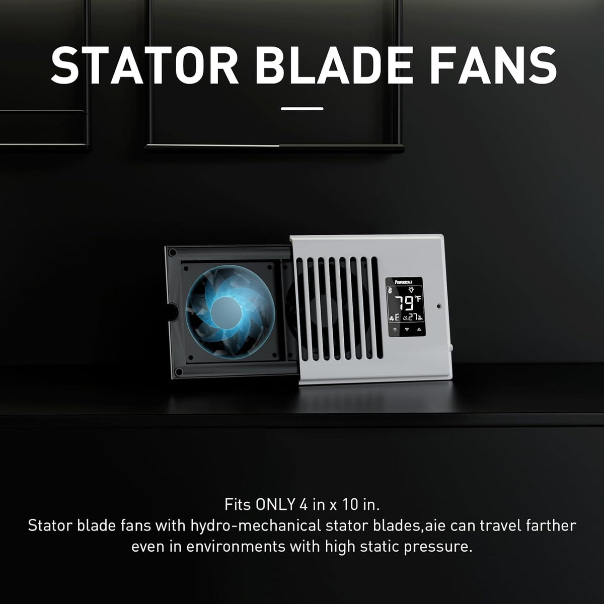 Smart Vent & Quiet Air Booster Register Fan with Humidity Sensor L228907