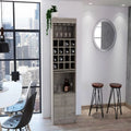 Light Gray Bar Cabinet with Extendable Shelf H54974
