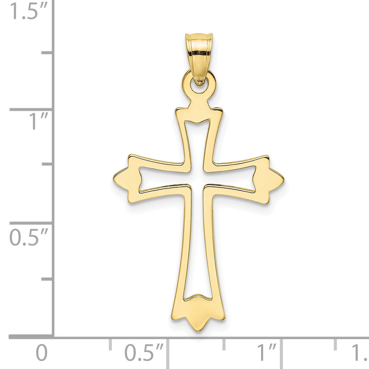 10K Yellow Gold Cross Charm X123