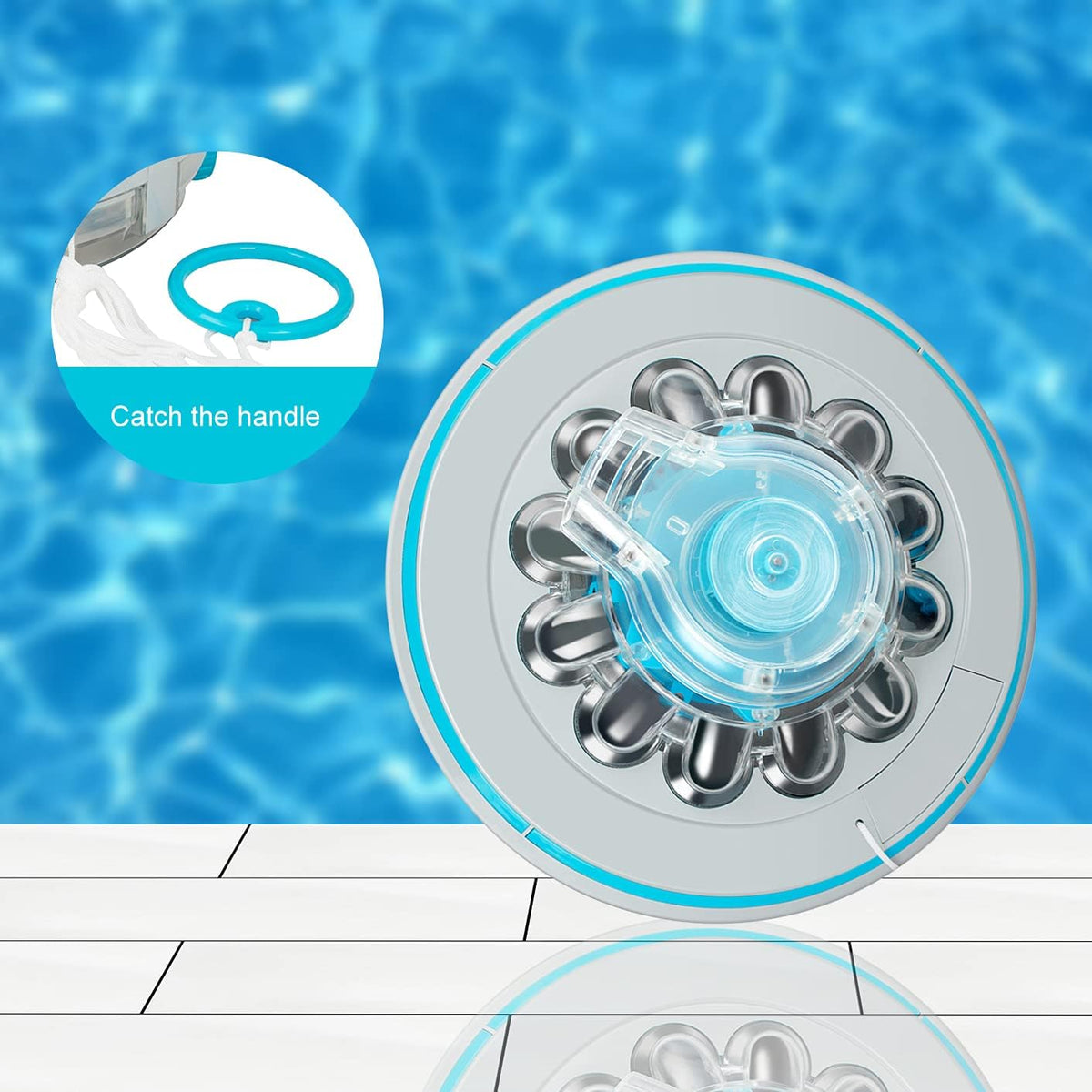 Cordless Automatic Pool Cleaner with Rechargeable Battery, IPX8 Waterproof Pool Robot G472385