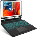 Black Detachable Bluetooth Keyboard Folio for iPad 10.2 9th Generation/8th/7th Gen, Pro 10.5, Air 3 W497007