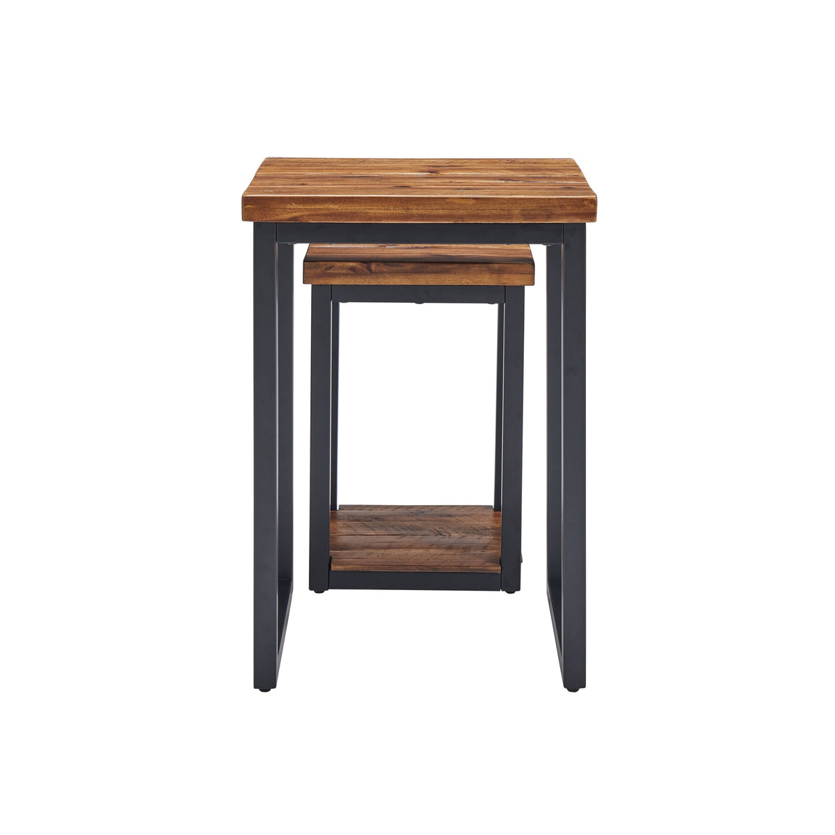 Rustic Wood Nesting End Tables (Set of 2) X621
