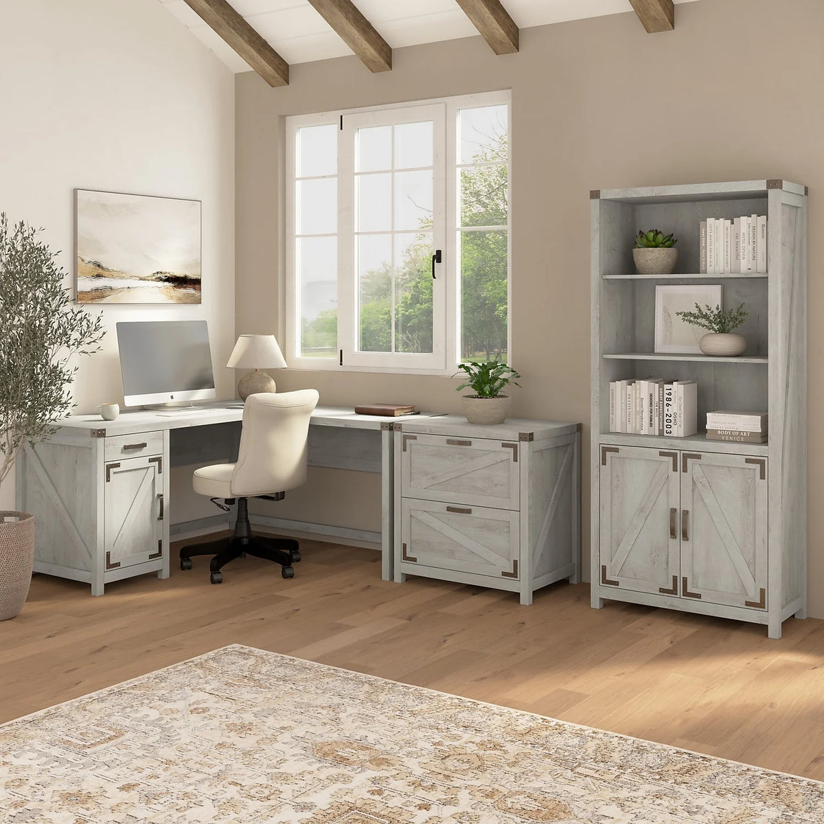 White 2 Drawer Lateral File Cabinet L2736